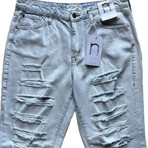 NWT Nature Denim Ripped‎ Mom Jeans
